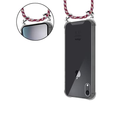 iPhone XR Deksel med Halskjede (rød)
