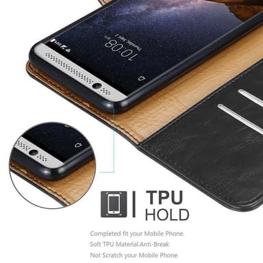 ZTE Axon 7 lommebokdeksel etui (svart)