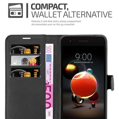 LG K8 2018 / K9 2018 lommebokdeksel etui (svart)