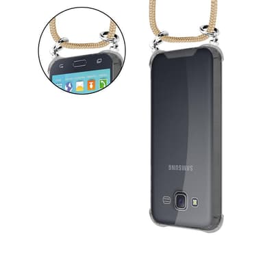 Samsung Galaxy J5 2015 Deksel med Halskjede (brun)