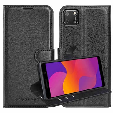 Honor 9S / Huawei Y5P lommebokdeksel etui (svart)