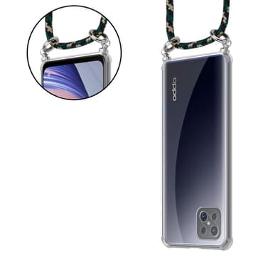 Oppo A92s Deksel med Halskjede (brun)