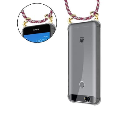 Huawei NOVA Deksel med Halskjede (rød)