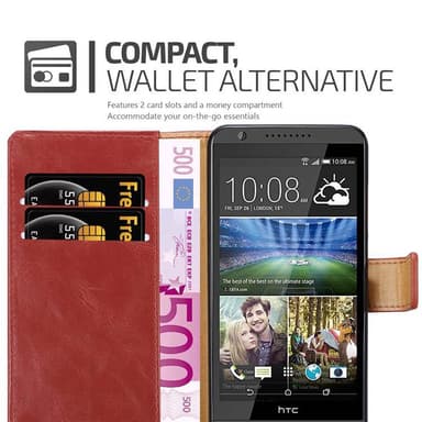 HTC Desire 820 lommebokdeksel etui (rød)