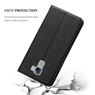 lommebokdeksel Honor 7 case (svart)