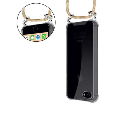 iPhone 7 / 7S / 8 / SE 2020 Deksel med Halskjede (brun)