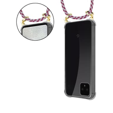Google PIXEL 4 XL Deksel med Halskjede (rød)
