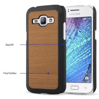 Samsung Galaxy J1 2015 Hardt Deksel Case (brun)