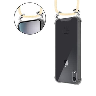 iPhone XR Deksel med Halskjede (gul)