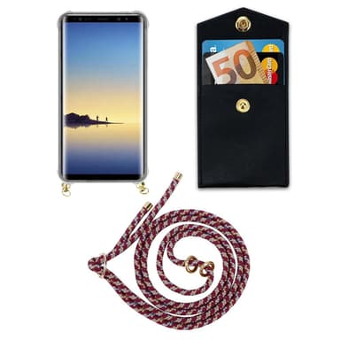 Samsung Galaxy NOTE 9 Deksel med Halskjede (rød)