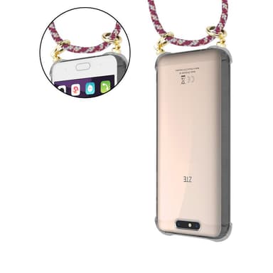 ZTE Blade V8 Deksel med Halskjede (rød)