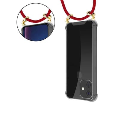 iPhone 11 PRO Deksel med Halskjede (rød)