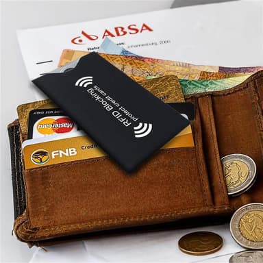 10x RFID-blokkerende beskyttende kredittkort (svart)