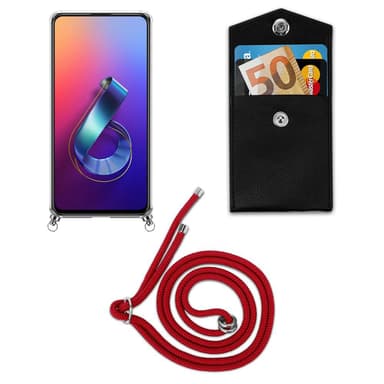 Asus ZenFone 6 Deksel med Halskjede (rød)