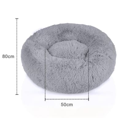 Hundeseng Kattesengepute Hundekattsofa 80cm (lys grå)