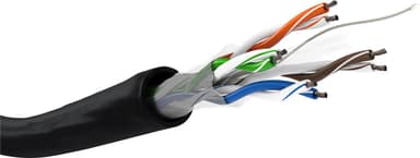 Goobay CAT 6 utendørs nettverkskabel, U/UTP, svart