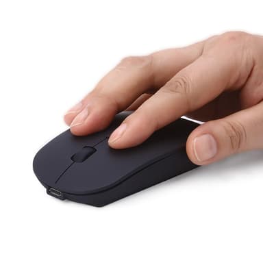 Trådløs datamus - Bluetooth, oppladbar, svart