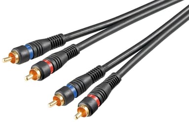 Goobay Stereo RCA-kabel 2x RCA  dobbelt skjermet