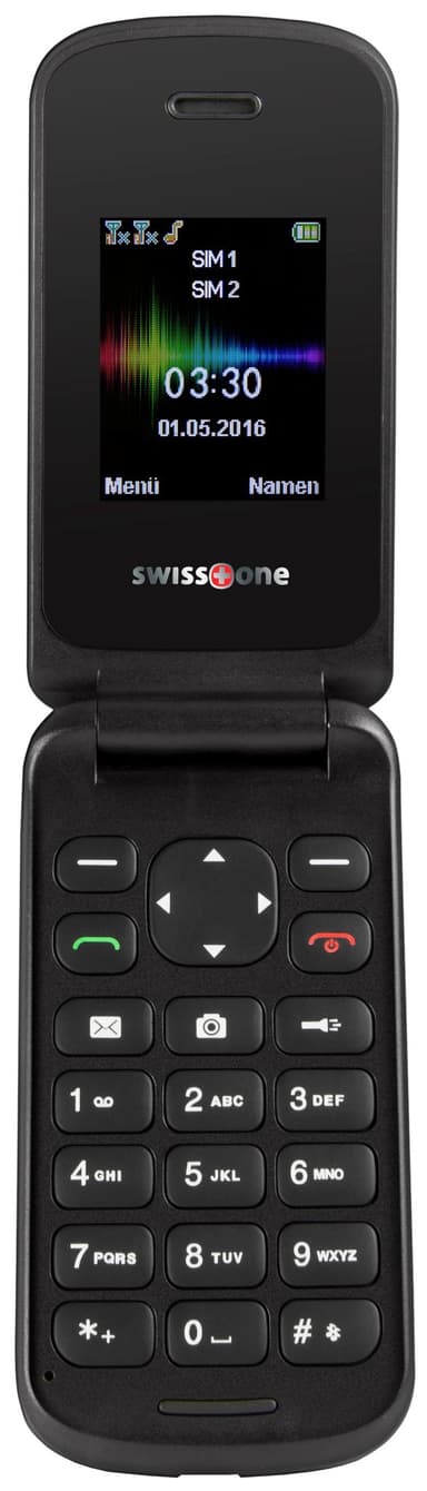 Swisstone SC1330 dual-sim mobiltelefon (sort)