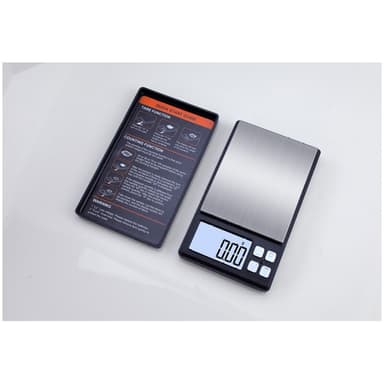 Bærbar digital vekt, gullsmedvekt, presisjonsvekt, gullvekt 1000g/0,1g Sort