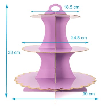 Etagere Cakes Muffinsstativ Cupcakestativ (lilla)