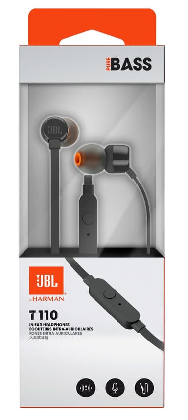 JBL in-ear hodetelefoner T110 (sort)