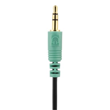 Headphones with volume control 2.5m cable, black