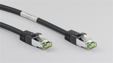 Goobay RJ45 (CAT 6A, 500 MHz) patchledning med CAT 8.1 S/FTP råkabel, svart