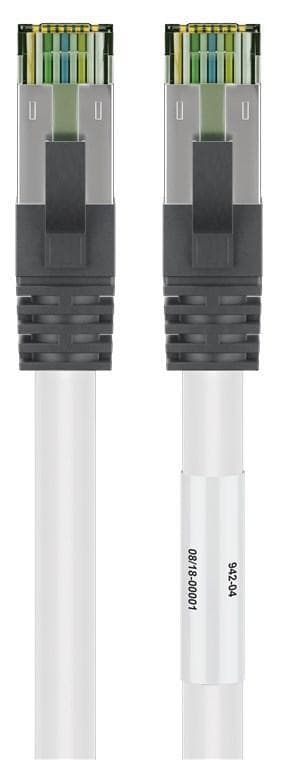 RJ45 (CAT 6A, 500 MHz) patchkabel med CAT 8.1 S / FTP råkabel, 15292