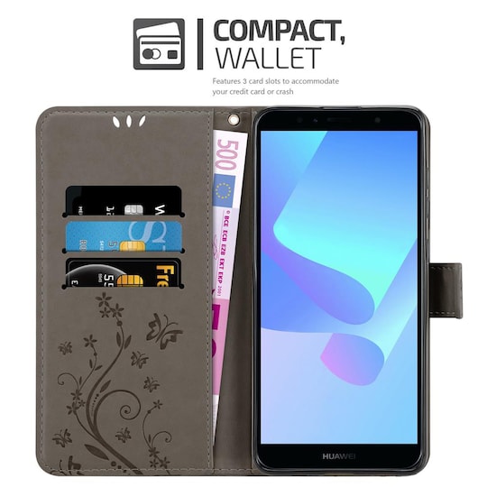 Honor 7A / Huawei Y6 PRIME 2018 lommebokdeksel Blomster