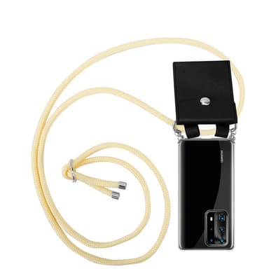 Huawei P40 PRO / P40 PRO+ Deksel med Halskjede (gul)