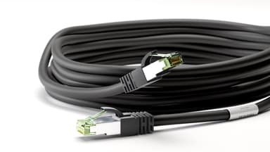 Goobay RJ45 (CAT 6A, 500 MHz) patchledning med CAT 8.1 S/FTP råkabel, svart