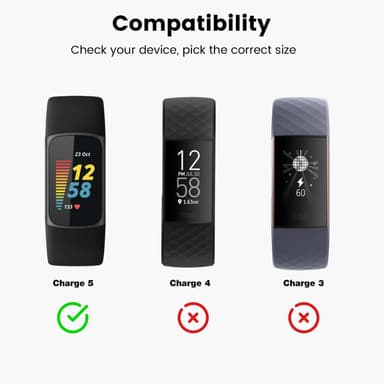 Fitbit Charge 5 skjermbeskytter/skall TPU Transparent