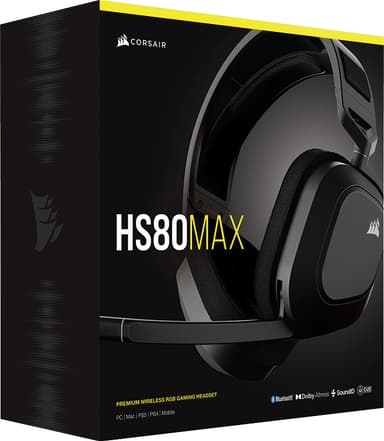 Corsair HS80 Max trådløst gamingheadset (grå)