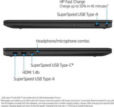 HP Laptop 17-cn0804no  i3-11/4/128 17,3" bærbar PC