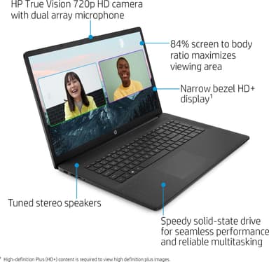 HP Laptop 17-cn0804no  i3-11/4/128 17,3" bærbar PC