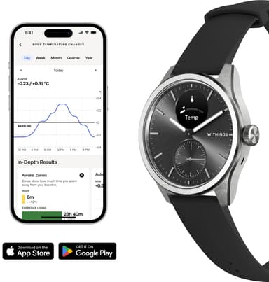 Withings ScanWatch 2 hybrid smartklokke 42mm (sort)