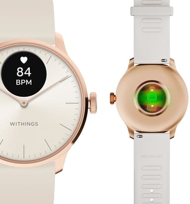 Withings ScanWatch Light hybrid smartklokke 37mm (roségull)