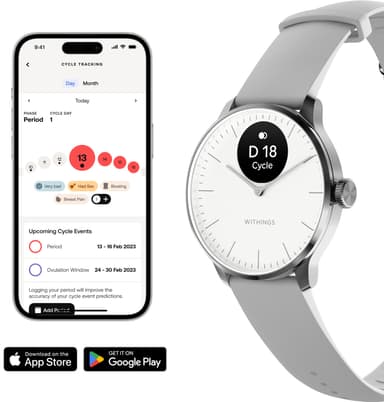 Withings ScanWatch Light hybrid smartklokke 37mm (hvit)