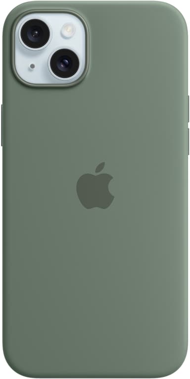 iPhone 15 Plus Silicone deksel med MagSafe (sypressgrønn)