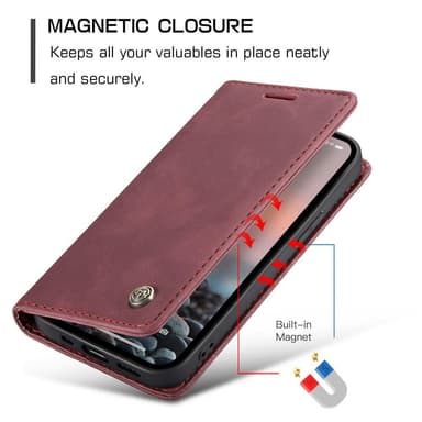 CASEME Lommebok-deksel iPhone 15 Pro Max - Rød