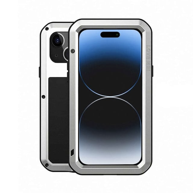 LOVE MEI Powerful deklsel Apple iPhone 15 Plus - Sølv