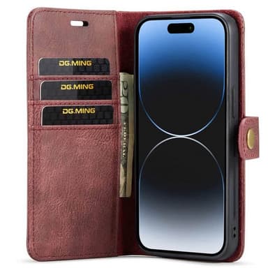 Lommeboketui DG-Ming 2i1 Apple iPhone 15 - Rød