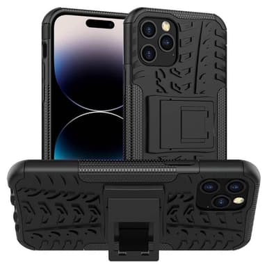 Støtsikker deksel med stativ Apple iPhone 15 Pro - Svart
