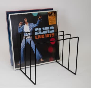 Studio 57 Vinylplateholder i metall (svart)