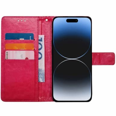 Lommeboketui 3-kort Apple iPhone 15 Pro - Rosa