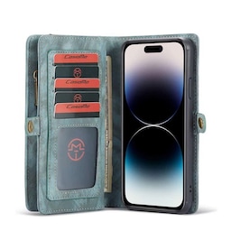 Multi Wallet CaseMe 11-kort Apple iPhone 15 Pro Max - Blå