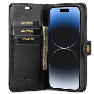 Lommeboketui DG-Ming 2i1 Apple iPhone 15 - Svart