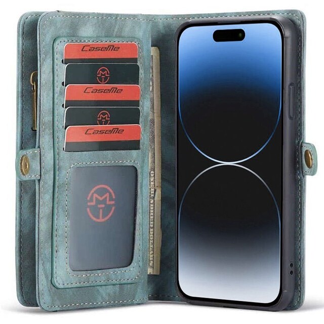 Multi Wallet CaseMe 11-kort Apple iPhone 15 Plus - Blå