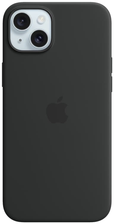 iPhone 15 Plus Silicone deksel med MagSafe (sort)